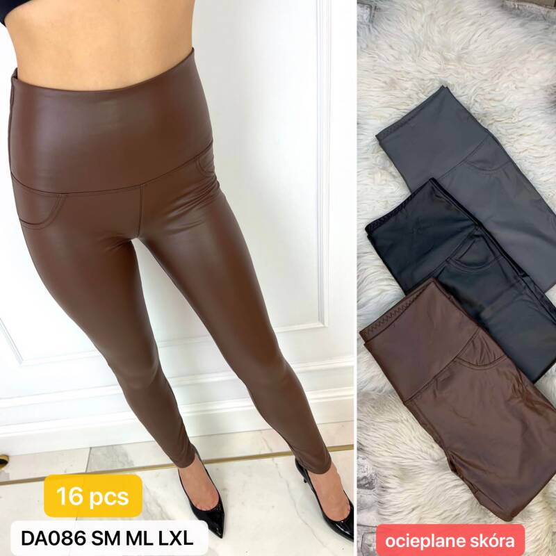 Leginsy skórzane damskie Roz S-XL,  Mix Kolor .Paczka 10 szt